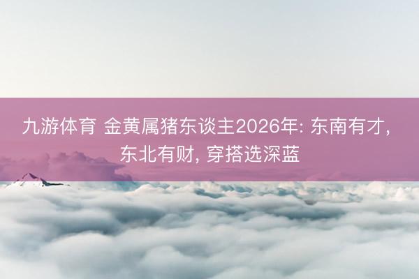 九游体育 金黄属猪东谈主2026年: 东南有才， 东北有财， 穿搭选深蓝
