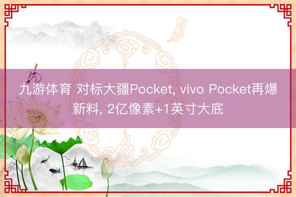 九游体育 对标大疆Pocket， vivo Pocket再爆新料， 2亿像素+1英寸大底