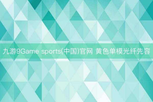 九游9Game sports(中国)官网 黄色单模光纤先容